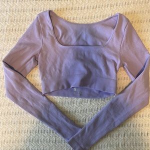 Ribbed Long Sleeve Crop Top